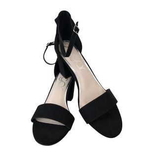 SUGAR Womens Black Padded Adjustable Machelene Open Toe‎ Block Heel Sandals 10M